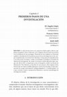 Research paper thumbnail of Primeros pasos de una investigación