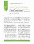 Research paper thumbnail of Rethinking the anthropological enterprise in light of Muslim ontologies: Secular vestiges, spiritual epistemologies, vertical knowledge