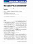 Research paper thumbnail of Effects of dietary ascorbic acid supplementation on the growth performance, immune and stress response in juvenileLeiocassis longirostrisGnther exposed to ammonia