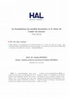 Research paper thumbnail of [halshs-00722854, v1] La formulation du modèle