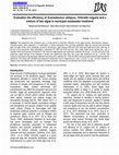 Research paper thumbnail of Evaluation the efficiency of Scenedesmus obliquus, Chlorella vulgaris and a mixture of two algae in municipal wastewater treatment