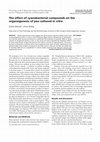 Research paper thumbnail of The effect of cyanobacterial compounds on the organogenesis of pea cultured in vitro