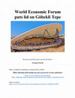 World Economic Forum puts lid on Gobekli Tepe Cover Page