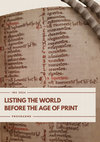 IMC Sessions Programme: Listing the World before the Age of Print (International Medieval Congress / 1-4 July 2024, Leeds) Cover Page