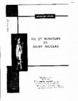 Anonyme arabe  Vie et miracles de saint Nicolas Cover Page