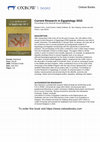 Research paper thumbnail of M. Horn, C. van den Hoven, J. Kramer, D. Soliman, N. Staring and L. Weiss (eds.), 2011: Current Research in Egyptology 2010. Proceedings of the eleventh annual symposium which took place at Leiden University, The Netherlands, 5-8 January 2010. Oxbow Books.