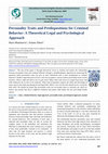 Research paper thumbnail of Personality Traits and Predispositions for Criminal Behavior: A Theoretical Legal and Psychological Approach