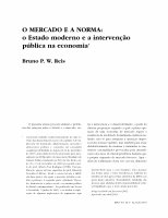 O Mercado Ea Norma: O Estado Moderno Ea Intervenção Pública Na Economia Cover Page