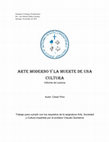 Arte modernos y muerte de una cultura Cover Page