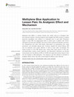 Methylene Blue Application to Lessen Pain: Its Analgesic Effect and Mechanism Cover Page