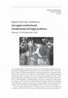 Report from the conference Surrogate motherhood: fundamental and legal problems Cover Page