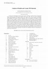 Research paper thumbnail of Catalysis of Metallic and Ceramic TPS-Materials