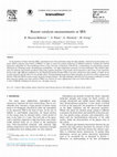 Research paper thumbnail of Recent catalysis measurements at IRS