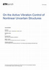 Research paper thumbnail of On the Active Vibration Control of Nonlinear Uncertain Structures