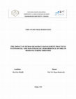 Research paper thumbnail of The Impact of Human Resource Management Practices to Financial and Non-Financial Performance of SMEs in Manufacturing Industry