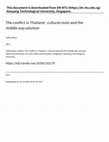 The conflict in Thailand : cultural roots and the middle way solution Cover Page