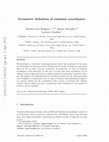 Research paper thumbnail of Geometric approach to the definition of emission coordinates