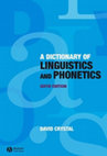 A Dictionary of Linguistics and Phonetics Cover Page