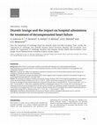 Research paper thumbnail of Diuretic lounge and the impact on hospital admissions for treatment of decompensated heart failure