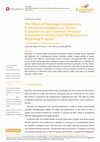 Research paper thumbnail of The Effect of Pedagogic Competence, Professional Competence, Social Competence, and Teachers’ Personal Competence on Teachers’ Performance in Marketing Program