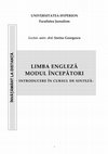 LIMBA ENGLEZA MODUL INCEPATORI INTRODUCE Cover Page