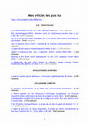 Articles de M.R. Macina les plus lus (Mise à jour 17.07.24) Cover Page