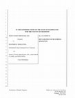 Thurston County, Washington Superior Court - West Coast Servicing, Inc. v. Heather Singleton - The declaration of Heather Singleton in support of Motions Cover Page