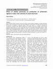 Research paper thumbnail of Effect of methyl jasmonate on production of ariltetralin lignans in hairy root cultures of Linum tauricum