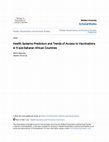 Health Systems Predictors and Trends of Access to Vaccinations in 9 sub-Saharan African Countries Cover Page