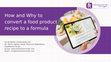 How and why is a food product recipe converted to a formula? Cover Page