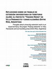 Reflexiones sobre un trabajo de extensión universitaria en territorio isleño: el proyecto “tirando redes” en Villa Paranacito y zonas aledañas (Entre Ríos, Argentina) Cover Page