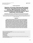 Detection of Coronary Stenoses with Contrast Enhanced, Three-Dimensional Free Breathing Coronary MR Angiography Using the Gadolinium-Based Intravascular Contrast Agent Gadocoletic Acid (B-22956) Cover Page