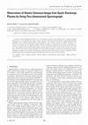 Research paper thumbnail of Observation of Atomic Emission Image from Spark Discharge Plasma by Using Two-dimensional Spectrograph