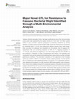 Major Novel QTL for Resistance to Cassava Bacterial Blight Identified through a Multi-Environmental Analysis Cover Page