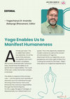 Yoga Enables Us to Manifest Humaneness Cover Page