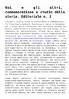 Noi e gli altri, fra commemorazione e studio della storia. Editoriale n. 3 Cover Page