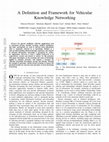 A Definition and Framework for Vehicular Knowledge Networking Cover Page