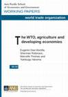 The WTO, agriculture and developing economies Cover Page