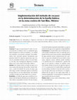 Implementación del método de escasez en la determinación de la huella hídrica en la zona costera de San Blas, México Cover Page