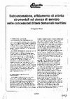 Research paper thumbnail of Eugenio Minici, Subconcessione, affidamento di attività strumentali ed utenza di
servizio di beni demaniali marittimi