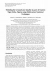 Modeling the Groundwater Quality in parts of Eastern Niger-Delta, Nigeria using Multivariate Statistical Techniques Cover Page