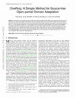 Research paper thumbnail of OneRing: A Simple Method for Source-free Open-partial Domain Adaptation