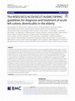 Research paper thumbnail of The WSES/SICG/ACOI/SICUT/AcEMC/SIFIPAC guidelines for diagnosis and treatment of acute left colonic diverticulitis in the elderly