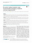 Research paper thumbnail of Do senior medical students meet recommended emergency medicine curricula requirements?