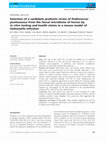 Research paper thumbnail of Selection of a candidate probiotic strain of<i>Pediococcus pentosaceus</i>from the faecal microbiota of horses by<i>in vitro</i>testing and health claims in a mouse model of<i>Salmonella</i>infection