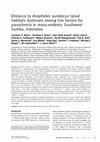 Distance to<i>Anopheles sundaicus</i>larval habitats dominant among risk factors for parasitemia in meso-endemic Southwest Sumba, Indonesia Cover Page