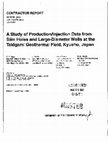 A study of production/injection data from slim holes and large-diameter wells at the Takigami Geothermal Field, Kyushu, Japan Cover Page