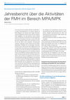 Jahresbericht ber die Aktivitten der FMH im Bereich MPAMPK Cover Page