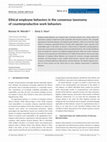 Ethical employee behaviors in the consensus taxonomy of counterproductive work behaviors Cover Page