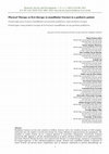 Research paper thumbnail of Physical Therapy as first therapy to mandibular fracture in a pediatric patient